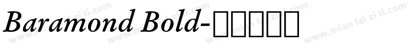 Baramond Bold字体转换